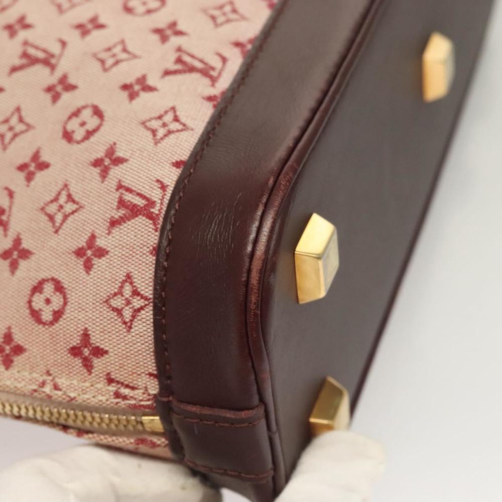 LOUIS VUITTON Monogram Mini Alma Haut Hand Bag Red M92204 LV Auth 129888 - Picture 13 of 16